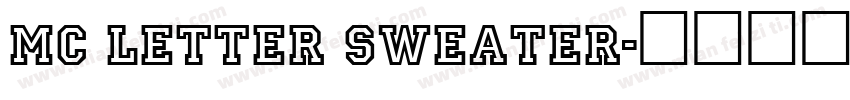 MC Letter Sweater字体转换